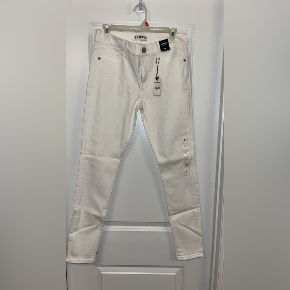 NWT Express White Mid-Rise Jean Legging